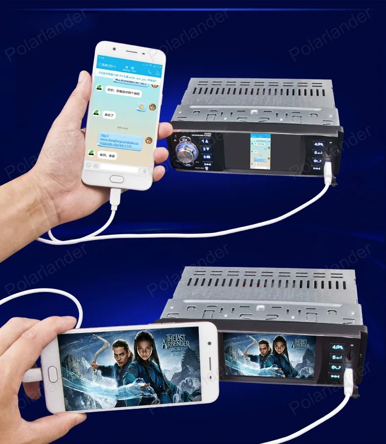 Автомагнитола 1 din 4 дюйма HD Bluetooth стерео android экран телефона зеркальное