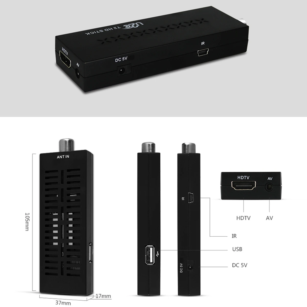 Мини DVB-T2 HD Freeview ТВ ресивер телеприставка цифровой ТВ эфирный ресивер DVB HDMI