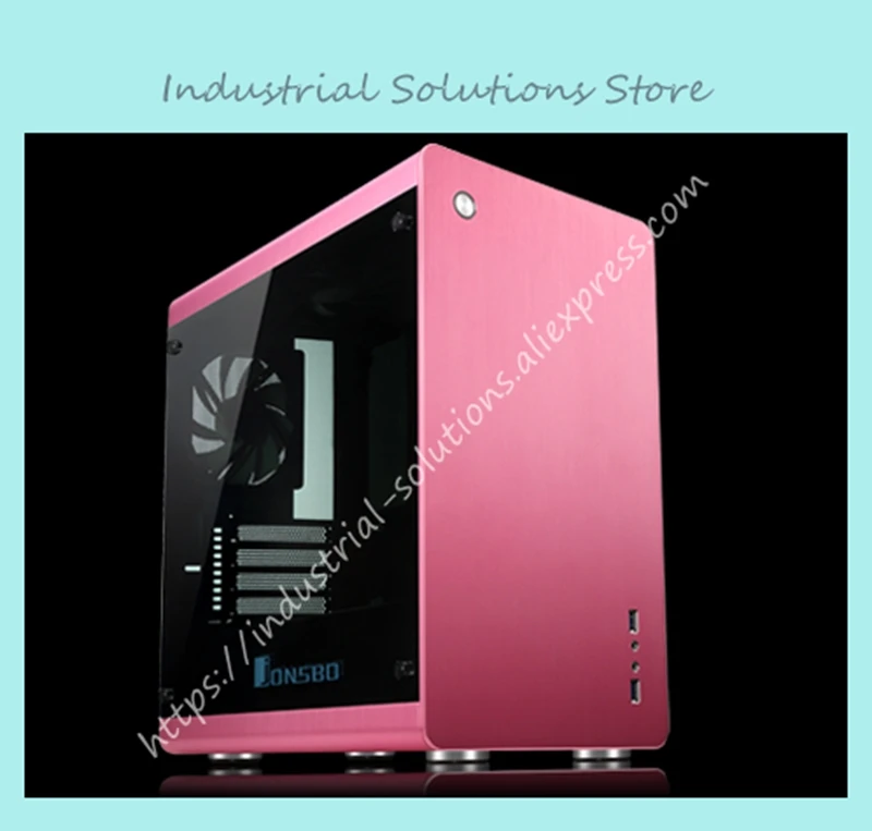 MATX компьютерный корпус двусторонний через поддержку задней линии Jonsbo RM3 ITX алюминиевый корпус