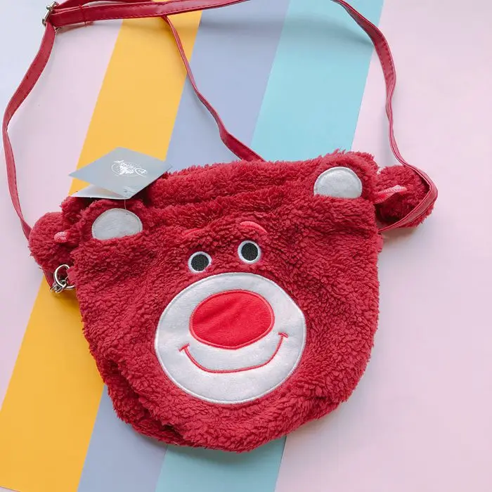 1 шт. милые плюшевые рюкзаки Lotso Kawaii детские плюшевые сумки клубника медведь одна Наплечная Сумка с мультяшным плюшем куклы