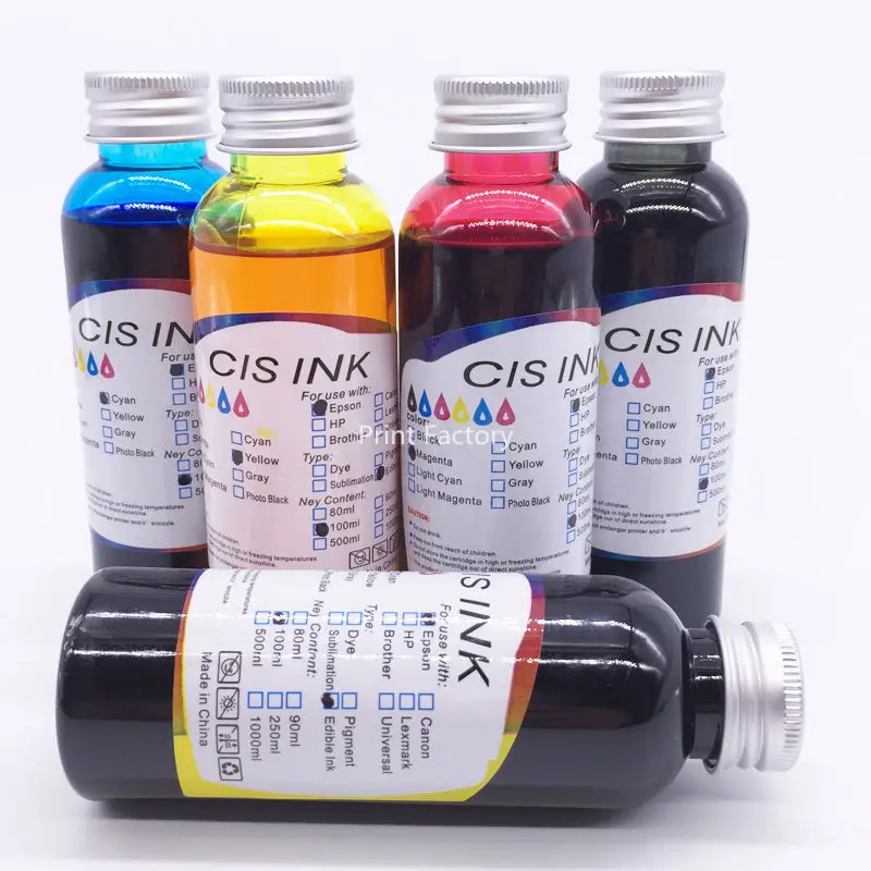 5 шт. съедобные чернила для Canon IP7220 IP8720 MG5420 MX922 MX722 IX6820 MG5520 MG5620 MG6420 MG6620|edible ink|ink for