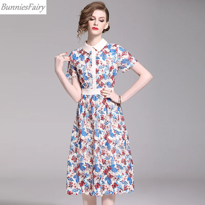 BunniesFairy 2019 Лето женское элегантное свежее маленькое Цветочное платье с цветочным