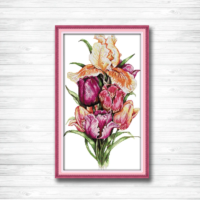 Благородные тюльпаны цветы домашний декор картина напечатанная на холсте Набор
