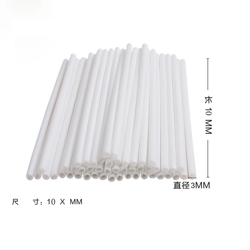 10Plastic hollow rod 10 шт. 8/10/15 см леденец торт Бумага палка торт поп белые однотонные Бумага палка для выпечки "сделай сам" для сладких изделий украшения Fondant(сахарная) конфеты прессформы - Color: 10Plastic hollow rod