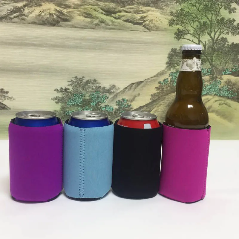 200pcs/lot  Neoprene Stubby Holders Insulated Can Beer Cooler Bag Weeding For Wine Beer Food Cans Thermo Bolsa Termica Sleeve