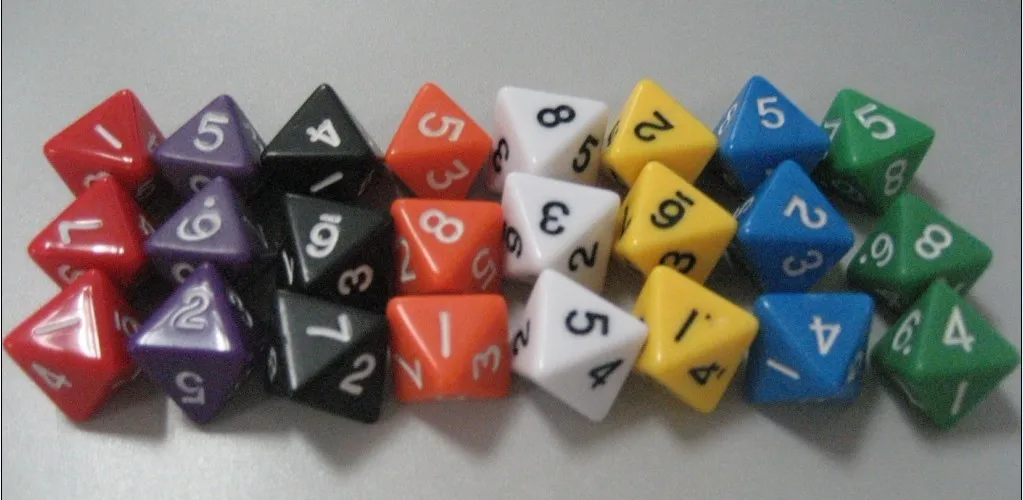 

D8 dice , digital game, life calculator, magic props, TRPG DND, D8 color dice,8 face dice