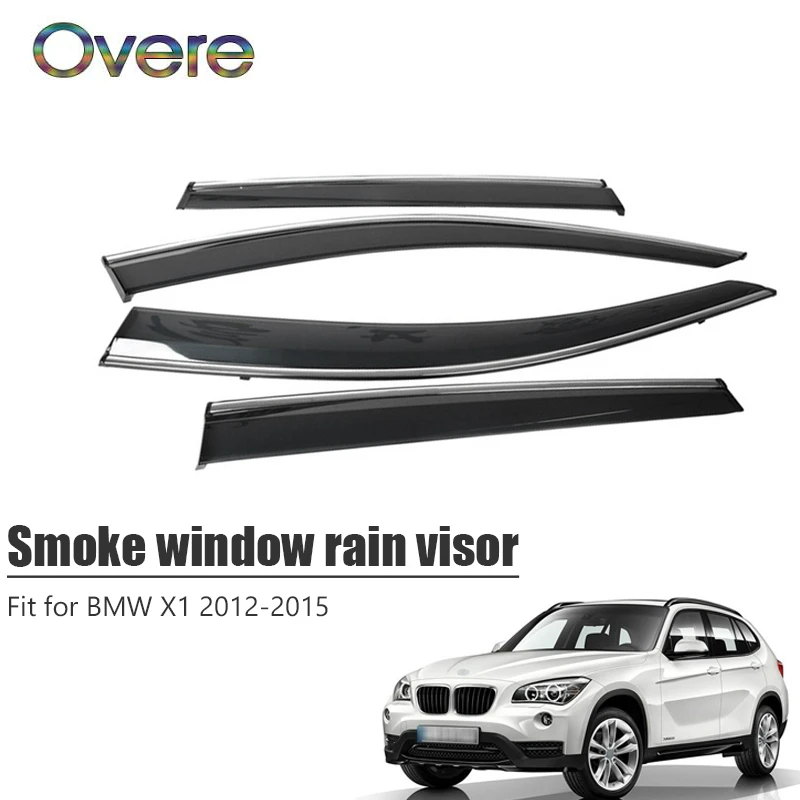 Overe 4 шт/1 Набор Дымовое окно дождевой козырек для BMW X1 E84 2012 2013 2014 2015 Стайлинг навесы