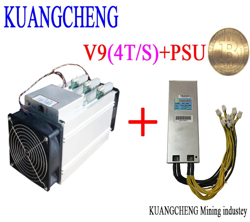 Майнер KUANGCHENG asic BITMAIN antminer V9 4TH/s (с PSU) для биткойнов асик лучше чем AntMiner S9 WhatsMiner M3 T9 +
