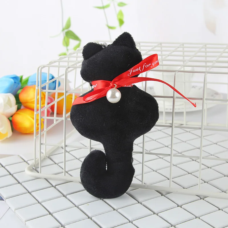 Porte Clef брелоки крышка плюшевая игрушечная кошка подвеска мех чучело сумка