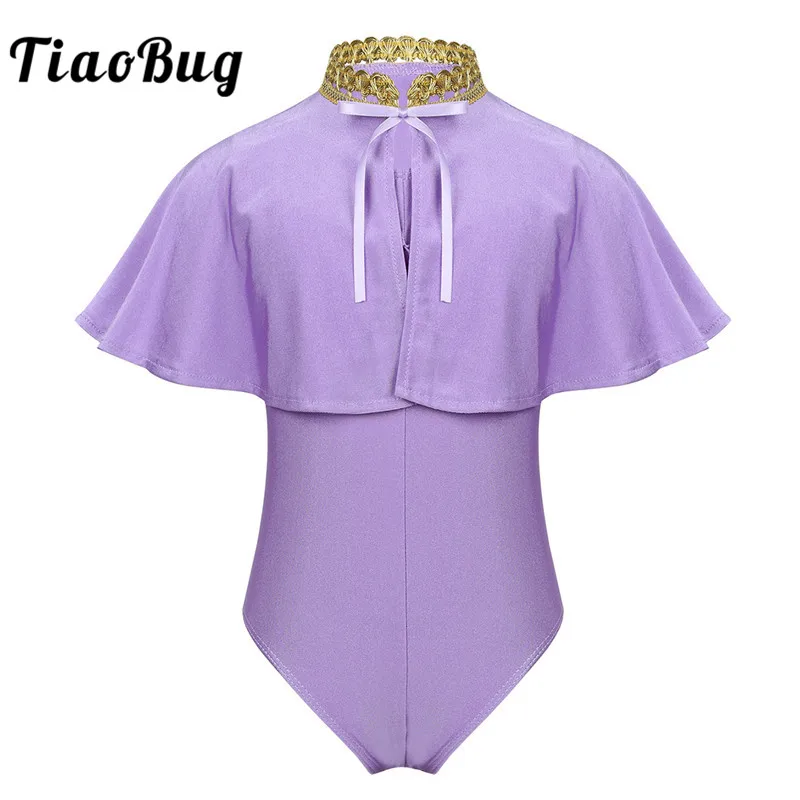 TiaoBug/детские фиолетовые балетные гимнастические леотарды без рукавов для