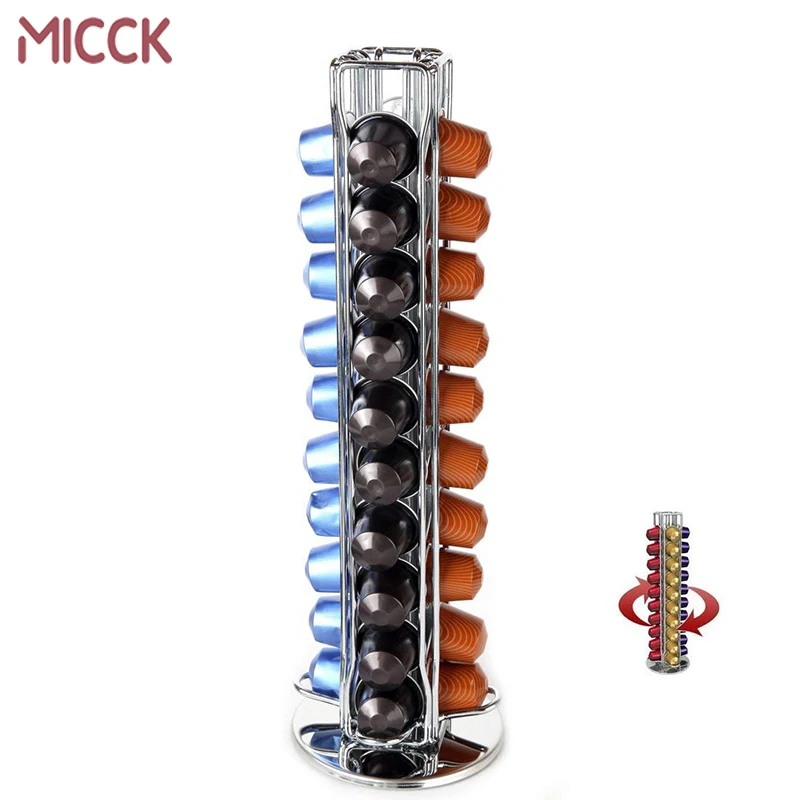 Держатель для кофейных капсул MICCK стойка из нержавеющей стали хранения Nespresso