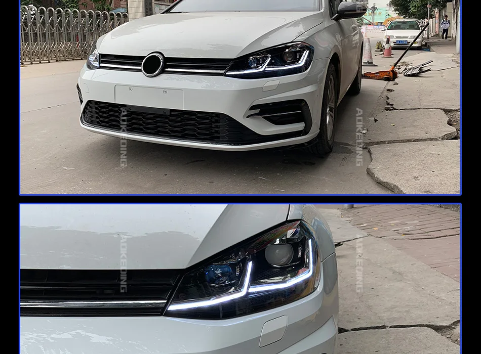 AKD автомобильный Стайлинг для VW Golf 7,5 светодиодный фонарь Golf 7 фары DRL HID фара динамический сигнал Биксеноновые аксессуары