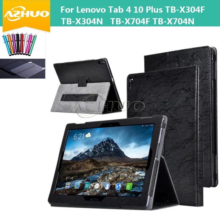 Принт кожаный чехол для Lenovo tab4 10 плюс tb-x304f tb-x304n tb-x704f tb-x704n Tab 4 tb-x704 + пленка ручка |