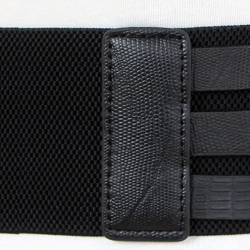 В стиле панк 3 Булавки пряжкой широкий Ремни Для женщин Эластичный ремешок