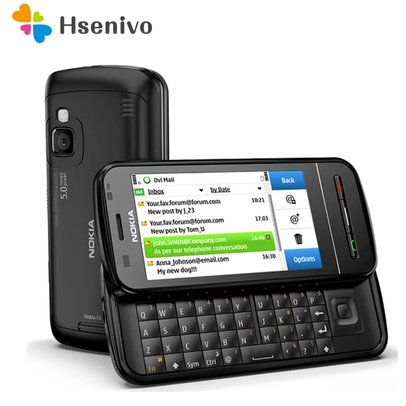Nokia C6-00 Восстановленное-перепрошитый Nokia C6-00 оригинальный 3,2 'мобильный телефон GSM 3G, Wi-Fi, GPS, Bluetooth, 8MP телефон гарантия 1 год бесплатная доставка