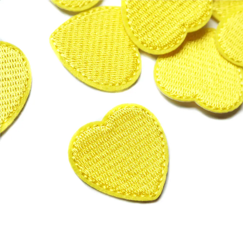 Нашивки для одежды желтые сердца 10 шт. | Дом и сад