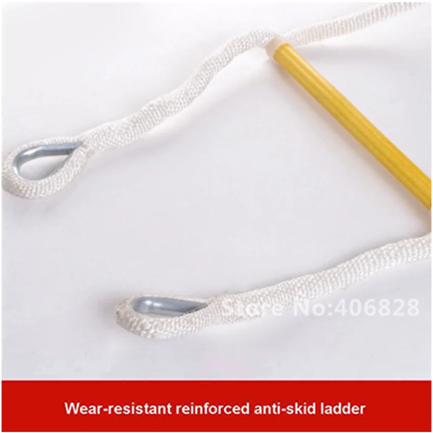 New 5M Upgrade Escape Ladder Wear-resistant Reinforced Anti-skid Soft Fire Inspection Rope 18-20MM (1-2nd floor) | Инструменты