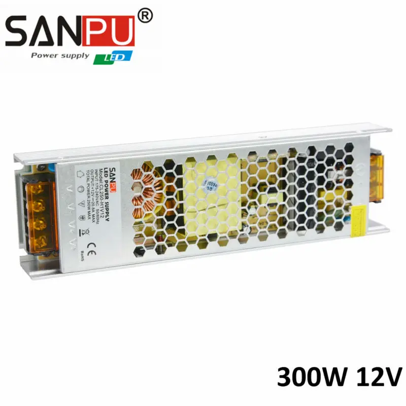 12 V 25A источник питания sanpu светодиодная Плата дисплея новое поступление CE RoHS 300 W 12 V импульсный источник питания AC175-240V к DC 12 V