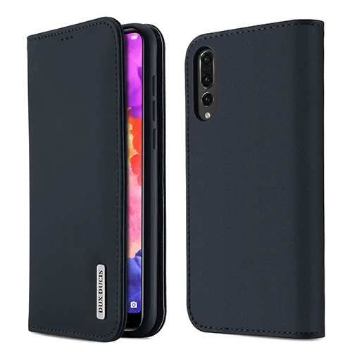 DUX DUCIS Роскошный чехол-бумажник из натуральной кожи для huawei P20 Pro, винтажный Магнитный флип-чехол для huawei P20 P20 Pro, чехол для телефона - Цвет: Blue