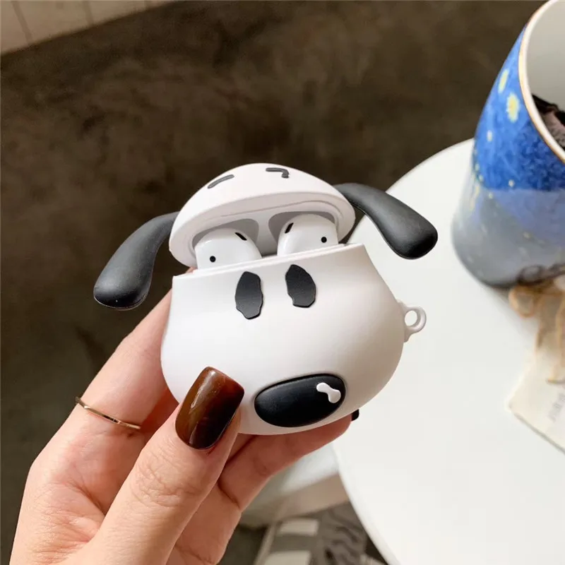 Для AirPods dog 3D чехол наушники для Airpods 1 2 аксессуары защитный с подвесным кольцом |