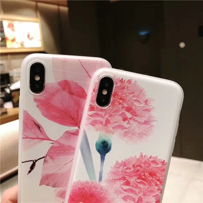 STROLLIFE Новый чехол для телефона в стиле ретро с цветами iPhone XR X XS Max Exotic Pink Leaf 8 6s 7 Plus