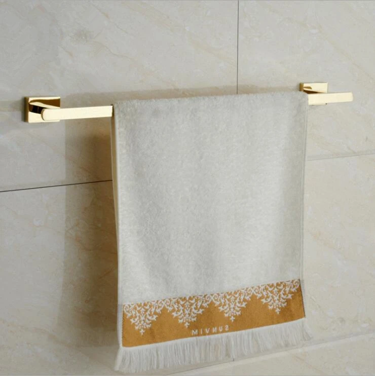 

Modern Simple Pure Chrome / Gold Single Towel Bars High quality Toilet Hardware Product Towel Holder Hang Drying Out