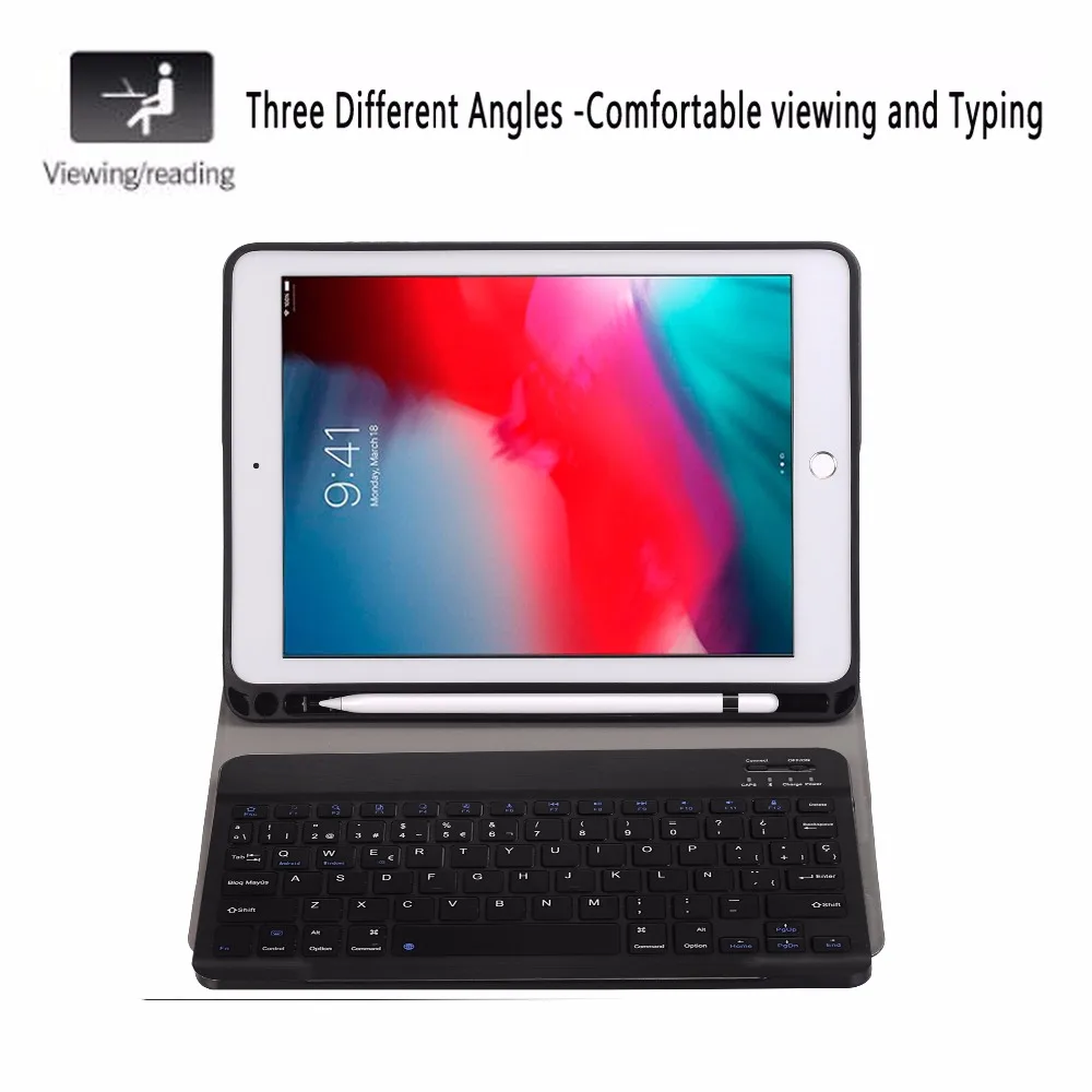Испанская клавиатура чехол для Apple iPad Air 10,5 3 3rd поколения A2152 A2153 A2154 A2123 Pro 10,5 A1701 A1709 держатель для карандашей