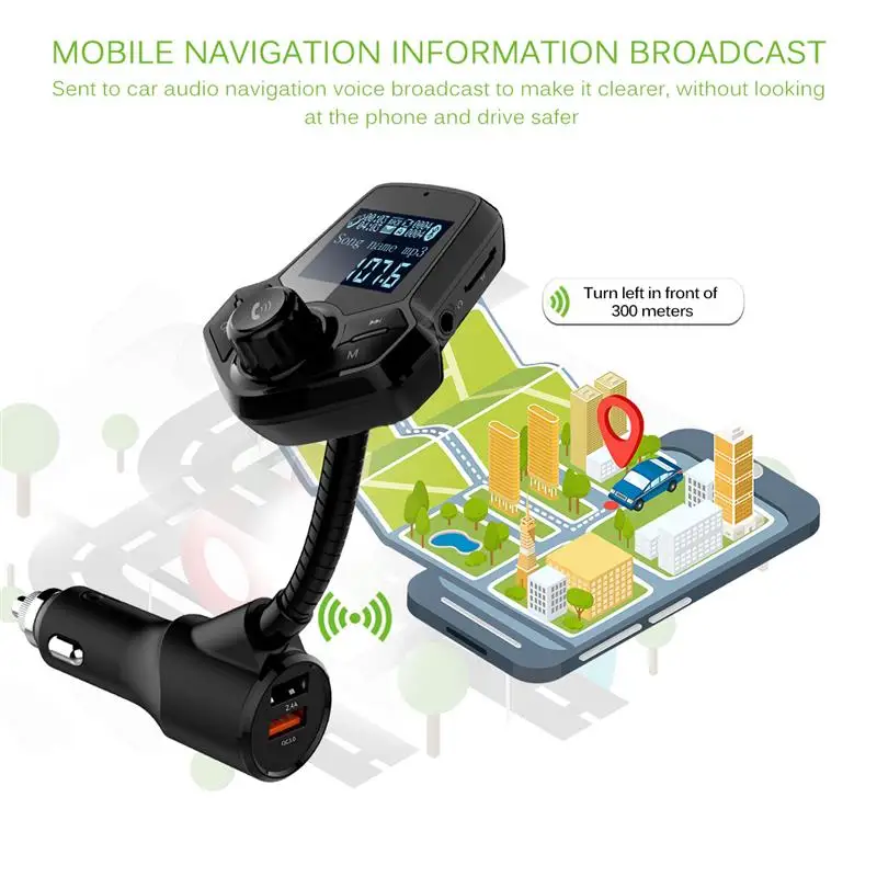 Onever FM передатчик Bluetooth 4 1 автомобильный комплект MP3 плеер USB TF карта U диск ЖК