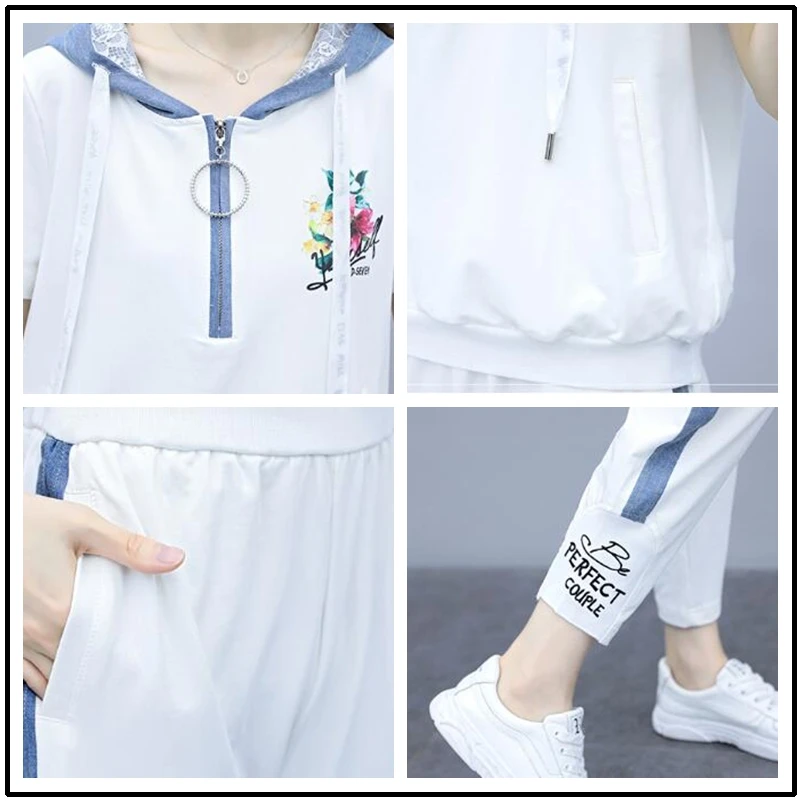 Fashion Loose Tracksuit For Women Two Piece Set Summer Big Size Casual Ensemble Femme Survetement Woman Suit Conjunto Feminino | Женская
