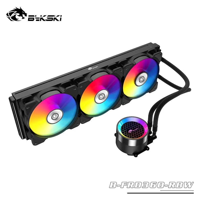 Bykski cpu A-RGB комплект водяного охлаждения 120 мм/240 мм/360 мм радиатор двойной A-RGB режим материнская плата AURA SYNC B-FRD-RBW - Цвет лезвия: 360