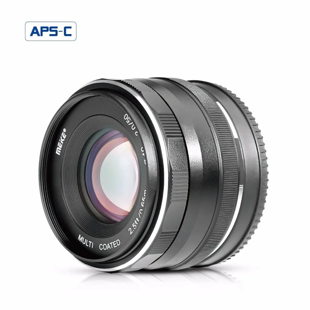 MeikeMK 50 мм f2.0 фиксированный объектив ручной фокусировки для Sony E mount A6300 A6000 A5100 A5000
