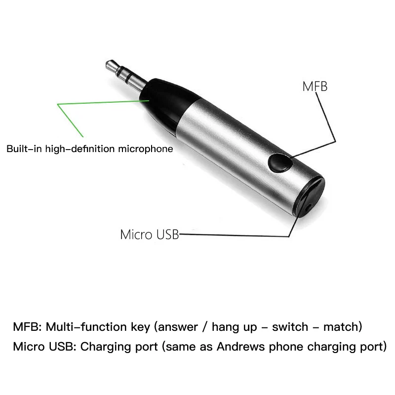 Новый оригинальный беспроводной адаптер MENCOM Bluetooth 4 1 3 5 мм разъем AUX аудио