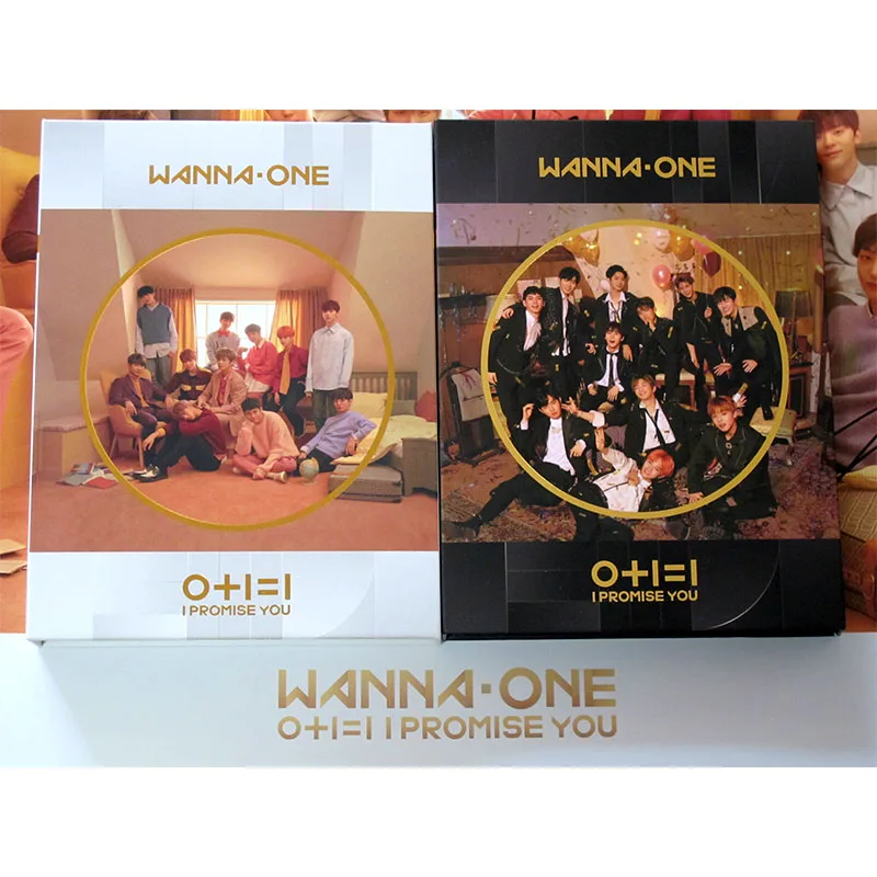 Подписанный вручную WANNA ONE autographed mini2nd альбом 0 + 1 = я обещаю вам K POP CD photobook