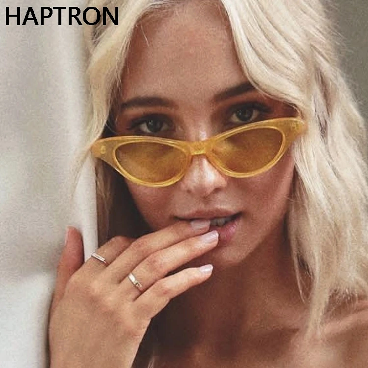 

Haptron leopard Frame Sunglasses Classic cat eyes Shades brand designer clear glasses women yellow sunglasses for female