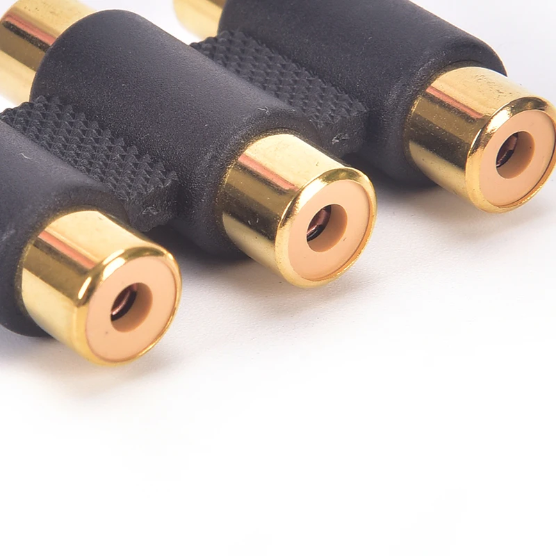 1pc 3 Rca Phono To Female Connector/coupler Socket Coupler Extension Adapter | Электроника
