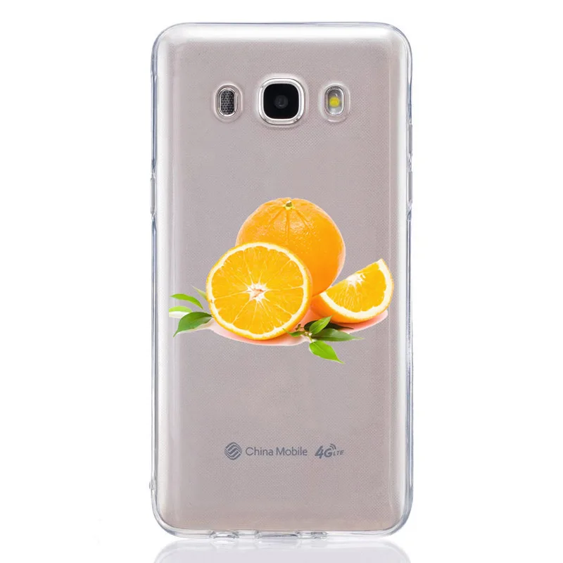 Для Samsung Galaxy A3 A5 2016 2017 A300 A320F A510 A520F TPU цветной мягкий чехол с оранжевым рисунком