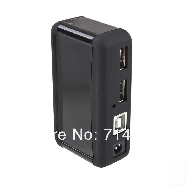 1 комплект высокоскоростной концентратор USB 2,0 с 7 портами и адаптером питания переменного тока для ноутбука, компьютера, штепсельной вилки европейского стандарта, черный