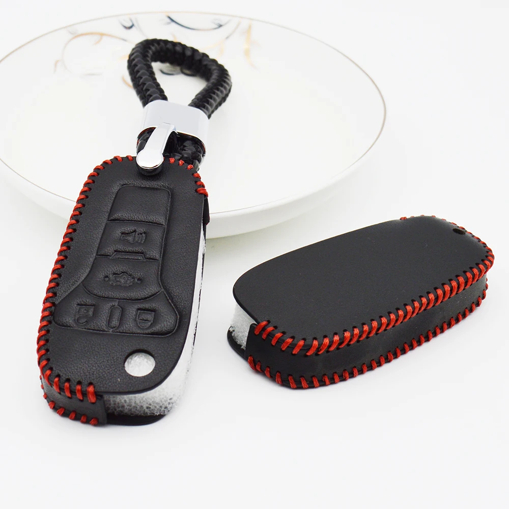 Кожаный флип ключ для Ford Ka 2017 Focus Fiesta Fusion F150|fob cover|ford fob caseford flip key case |