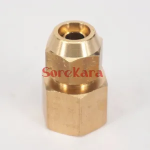 Расклешенная трубка OD от 6 мм до m12x1, 25 мм, Женский латунный расклешенный Штекерный соединитель, пневматический фитинг с короткой расклешенной гайкой