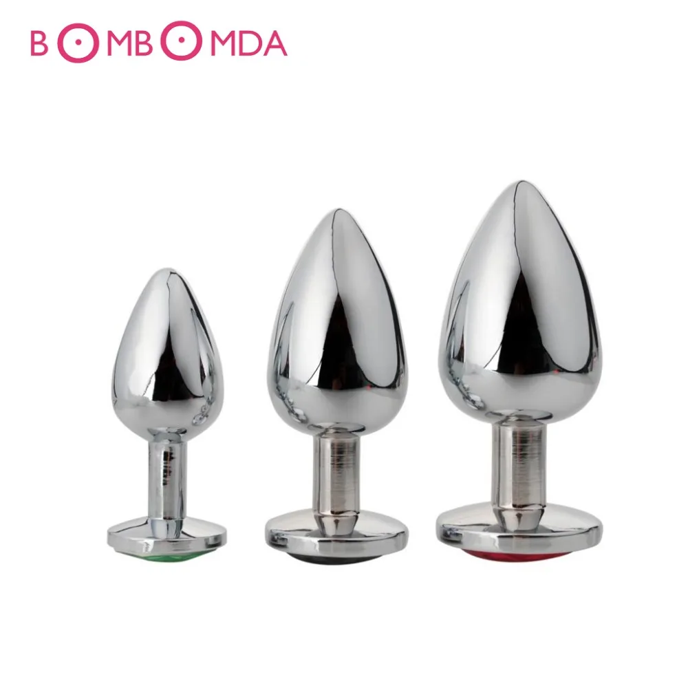 Small medium large Metal Mini Anal Butt Plug Booty Beads adult Sex Toys Stainless Steel+Crystal anal Jewelry sex products O2 | Красота и