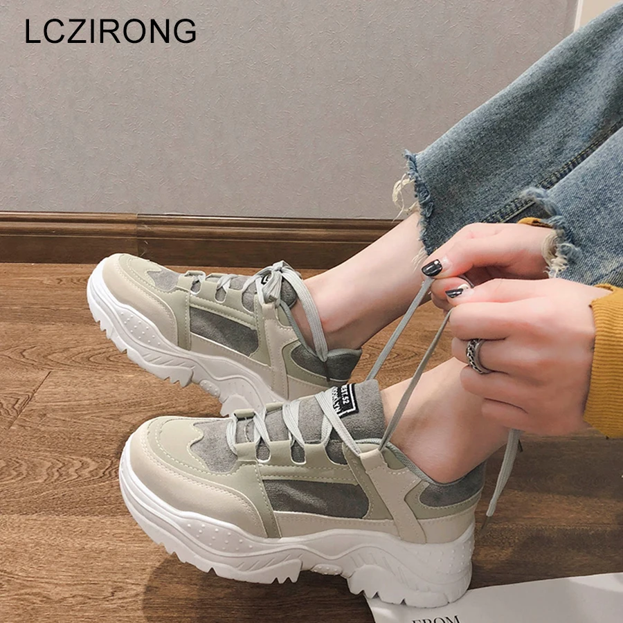 Туфли LCIZRONG женские на платформе Повседневная Удобная Обувь толстой подошве