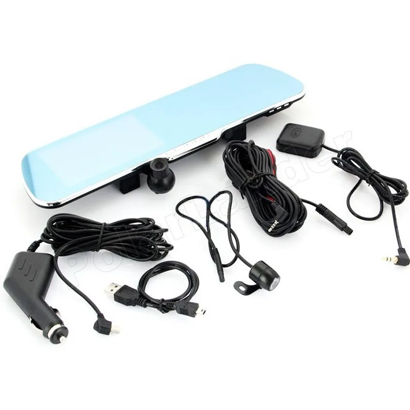 for android WIFI GPS module navigation touch screen 5 Inch Car DVR Camera Rearview Mirror Video Recorder Dual Lens Camcorder HD |