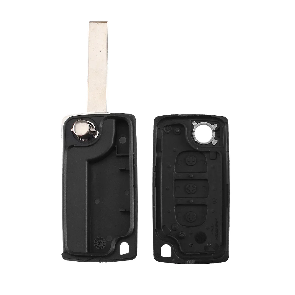 Dandkey 3 Button Flip Remote Car Key Case Shell For Peugeot 207 406 307 308 408 107 Citroen C2 C3 C4 C5 C6 C8 HU83 Blade CE0523 |