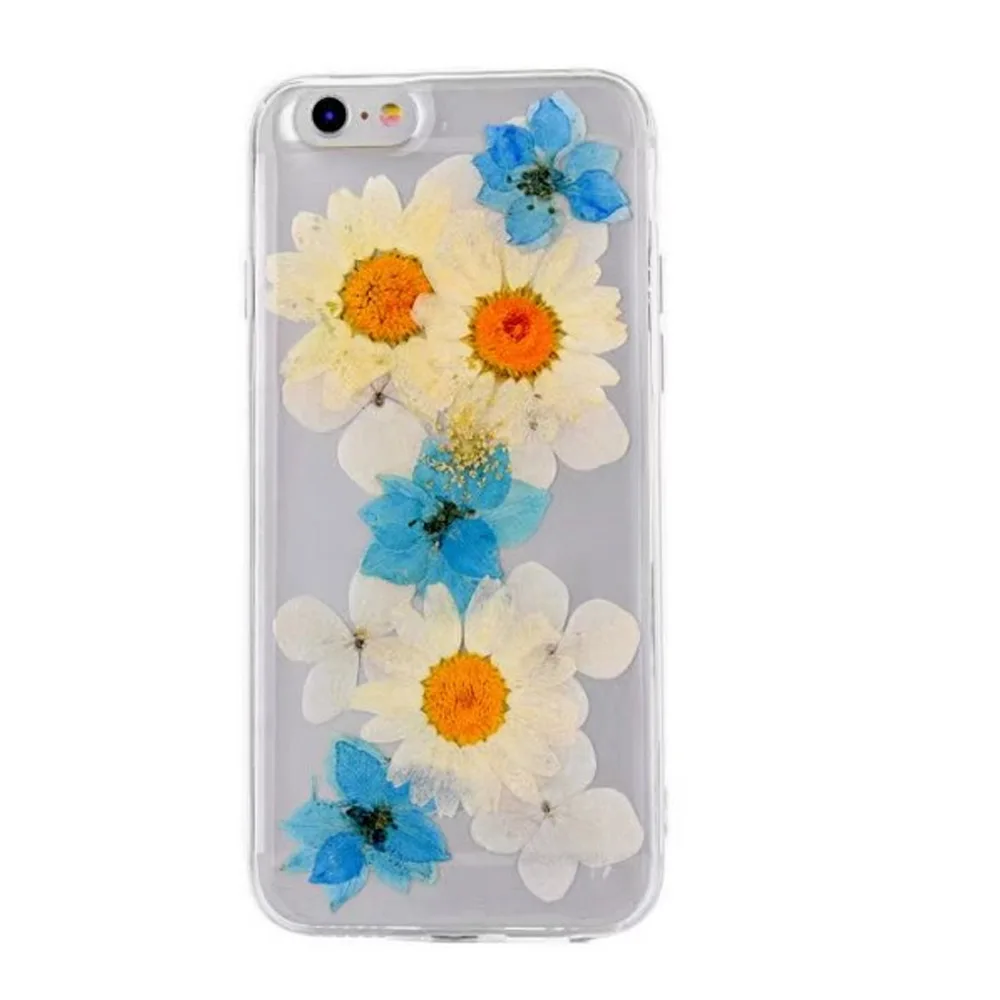 Для iPhone 6 plus сушеные цветочный Чехол Настоящее засушенный цветок чехол для Plus 5.5