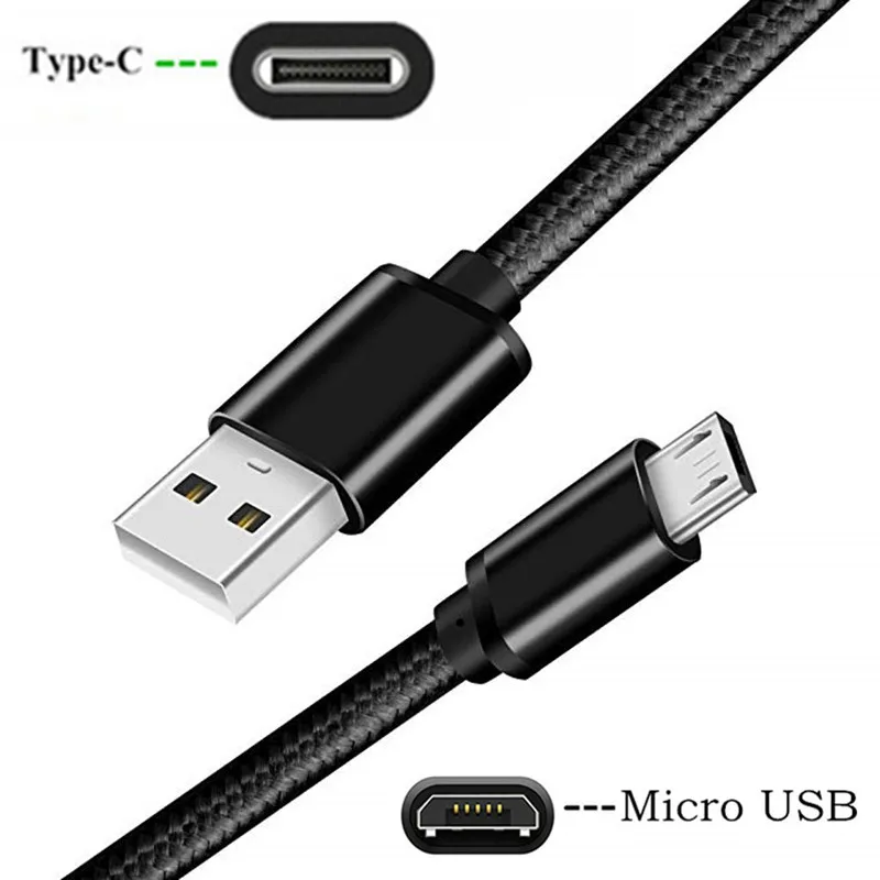 Кабель Micro usb для быстрой зарядки Huawei P9 Mate 20 lite pro 10 9 Honor View 8X 7A Type C Galaxy S10 S9 A9 A8 A6 A7