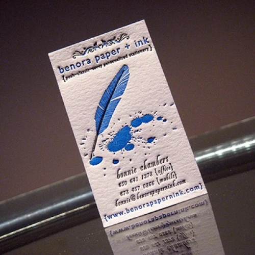 Пользовательские визитные карточки элегантные бумажные с цветным краем