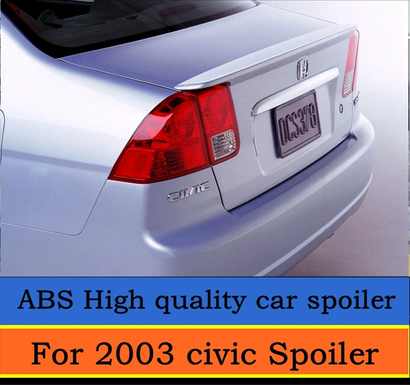 Для 2003 civic спойлер высокого качества ABS Материал заднее крыло автомобиля праймер