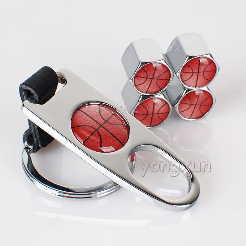 4 шт. колпачки для колес баскетбольного автомобиля клапанов кожаная пряжка