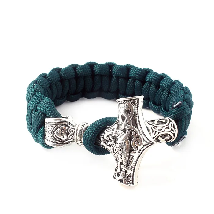 Имитация родиевого покрытия Модные ювелирные изделия Viking Ax wrap Thor браслеты амулет методы использования косплей ювелирные изделия для мужчин и женщин - Окраска металла: Имитация родиевого покрытия