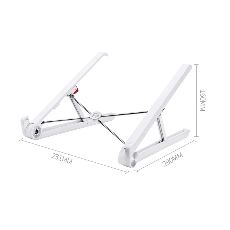 Белый LARICARE X1 ноутбук Стенд складной Портативный Регулируемый Lapdesk для ноутбука, офис Lapdesk. Эргономичный Тетрадь стенд - Цвет: Белый